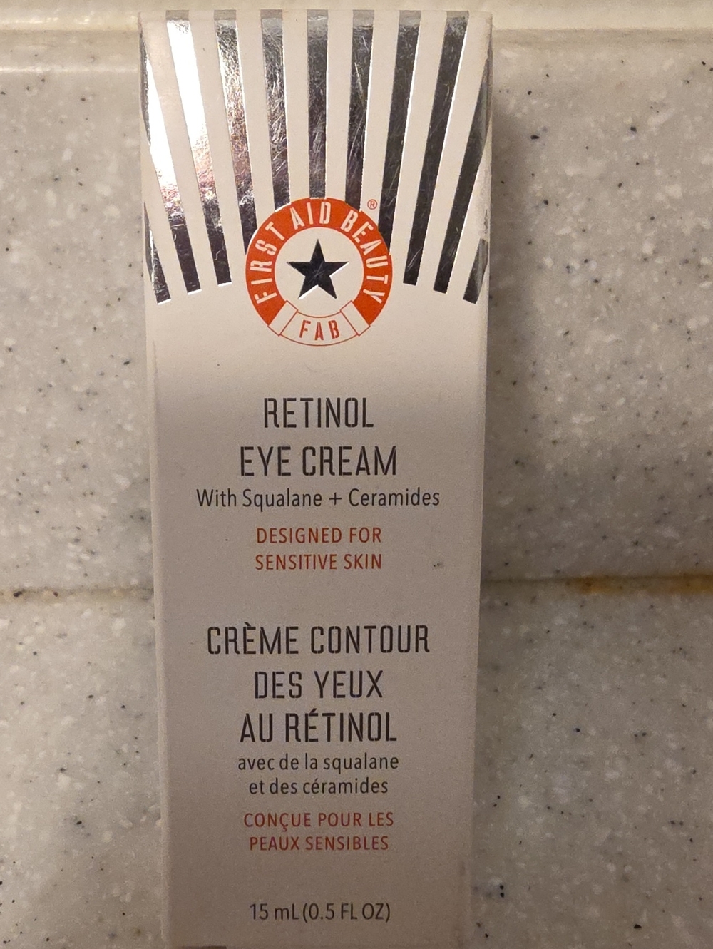 First Aid Beauty Retinol Eye Cream - White with Orange Accents
